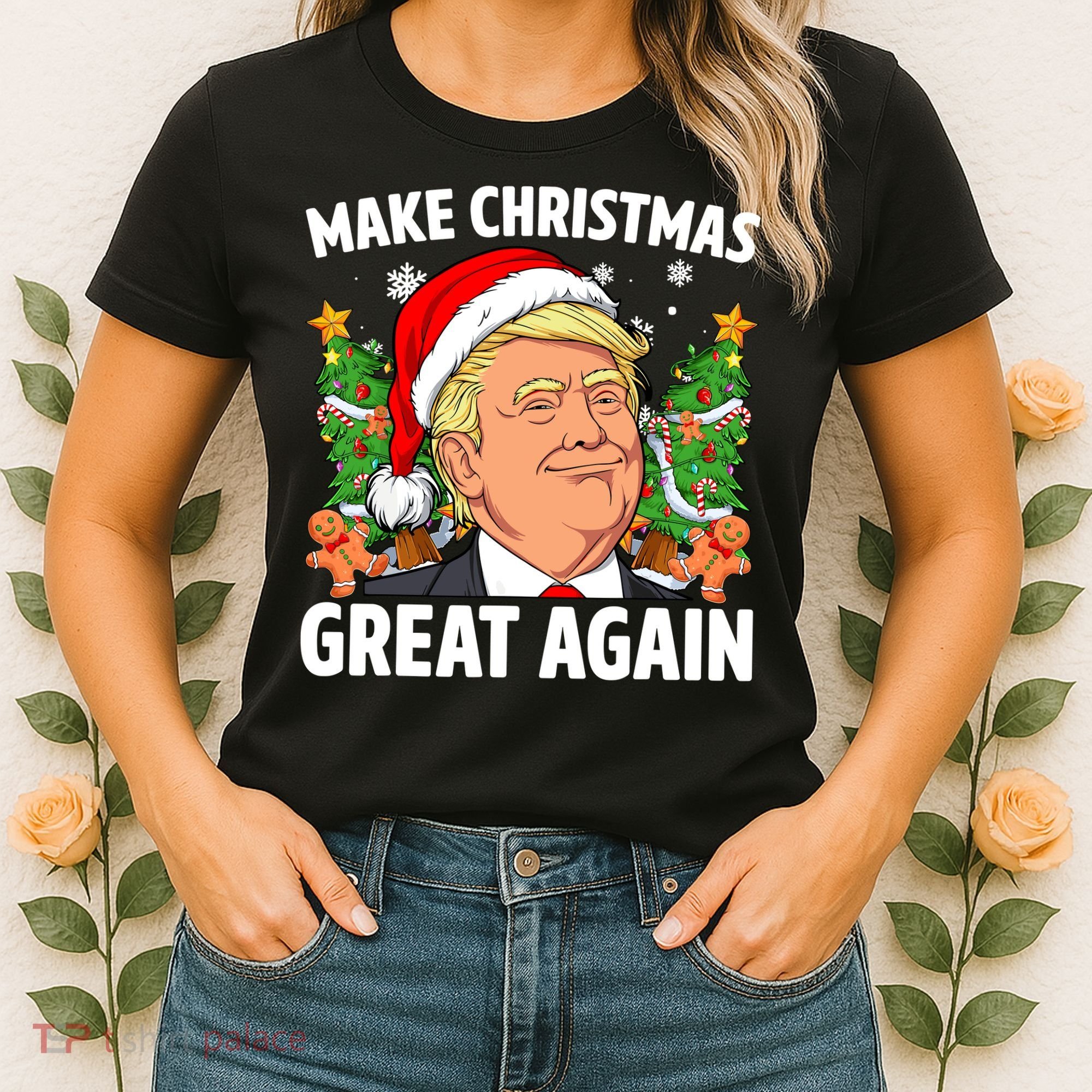 Trump Make Christmas Great Again Ugly Christmas Sweaters Women's T-Shirt