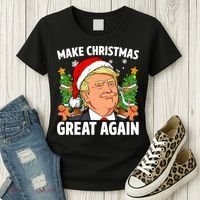 Trump Make Christmas Great Again Ugly Christmas Sweaters Women's T-Shirt thumb 3