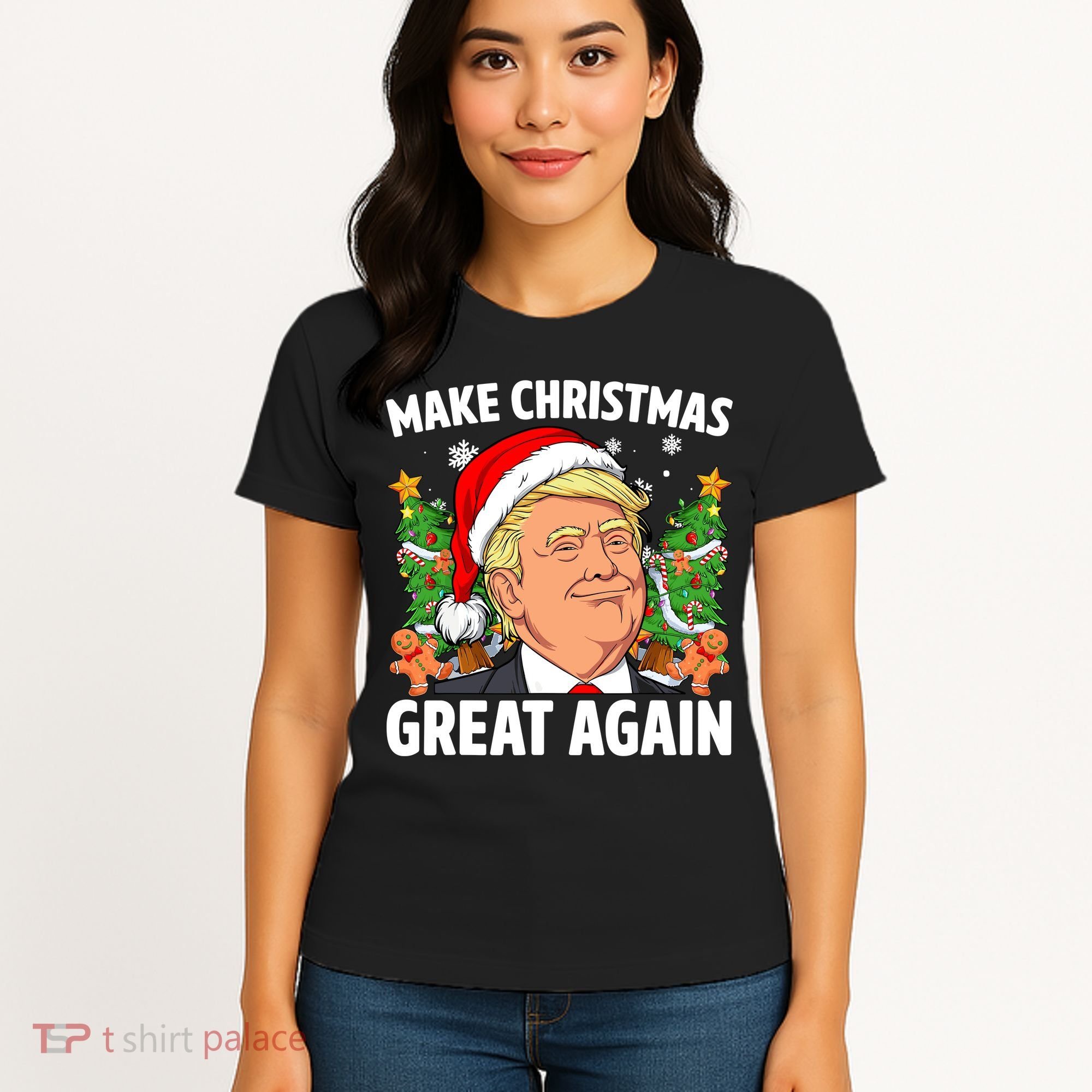 Trump Make Christmas Great Again Ugly Christmas Sweaters Women's T-Shirt