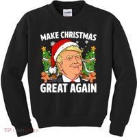 Trump Make Christmas Great Again Ugly Christmas Sweaters Kids Sweatshirt thumb 0