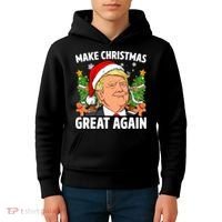 Trump Make Christmas Great Again Ugly Christmas Sweaters Kids Hoodie thumb 4