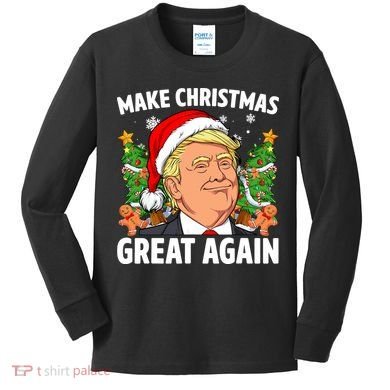 Trump Make Christmas Great Again Ugly Christmas Sweaters Kids Long Sleeve Shirt