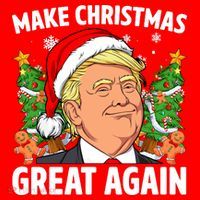Trump Make Christmas Great Again Ugly Christmas Sweaters Santa Hat thumb 1