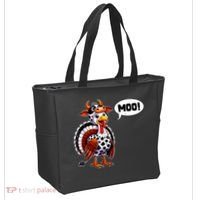 Turkey Moo Cow Funny Thanksgiving Tote Bag thumb 2