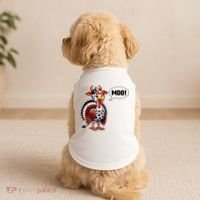 Turkey Moo Cow Funny Thanksgiving Doggie Tank thumb 2