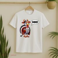 Turkey Moo Cow Funny Thanksgiving T-Shirt thumb 2