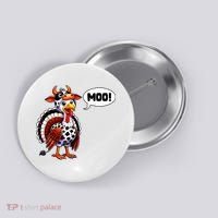 Turkey Moo Cow Funny Thanksgiving Button thumb 0