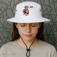 Turkey Moo Cow Funny Thanksgiving Bucket Hat thumb 3