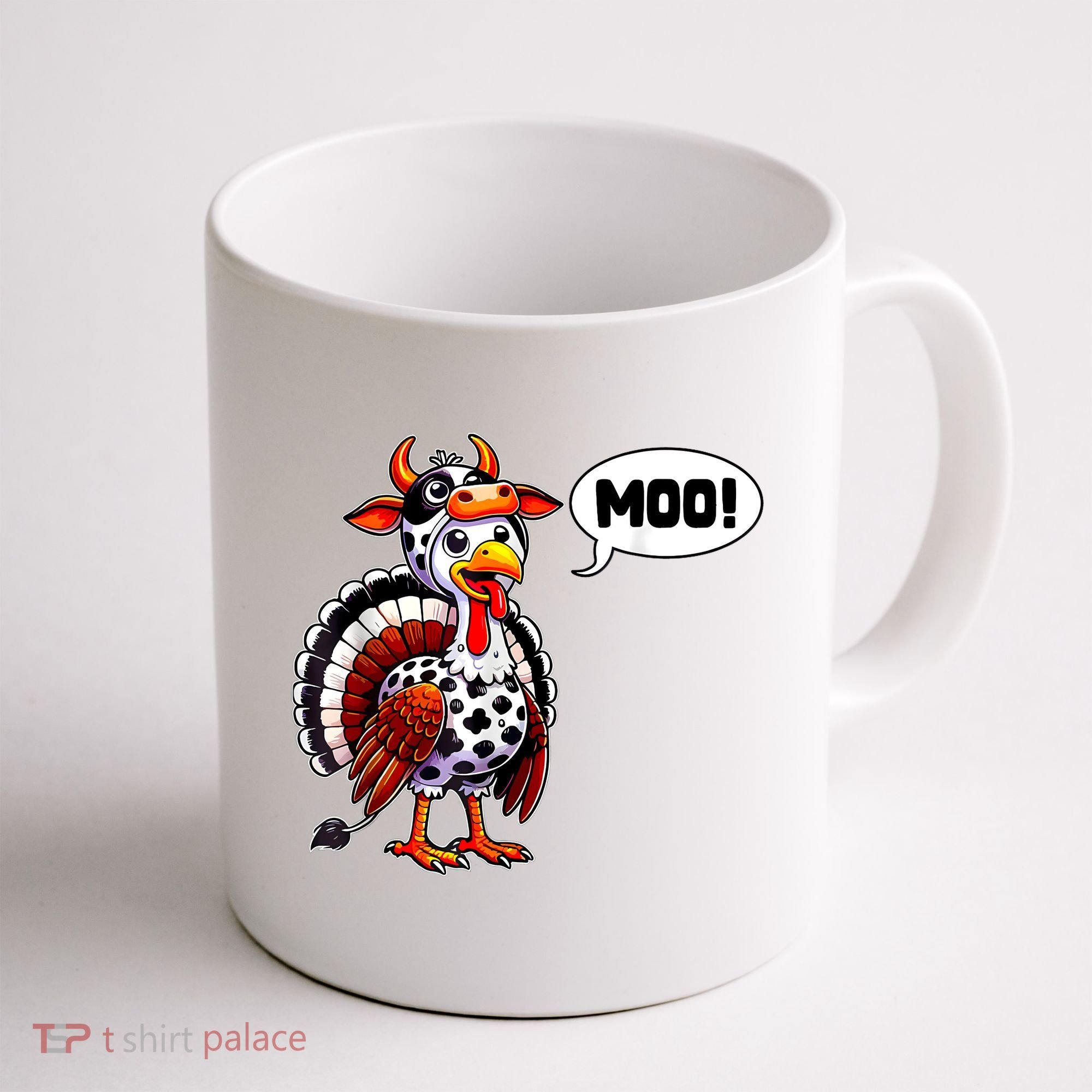 Turkey Moo Cow Funny Thanksgiving Coffee Mug