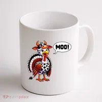 Turkey Moo Cow Funny Thanksgiving Coffee Mug thumb 1