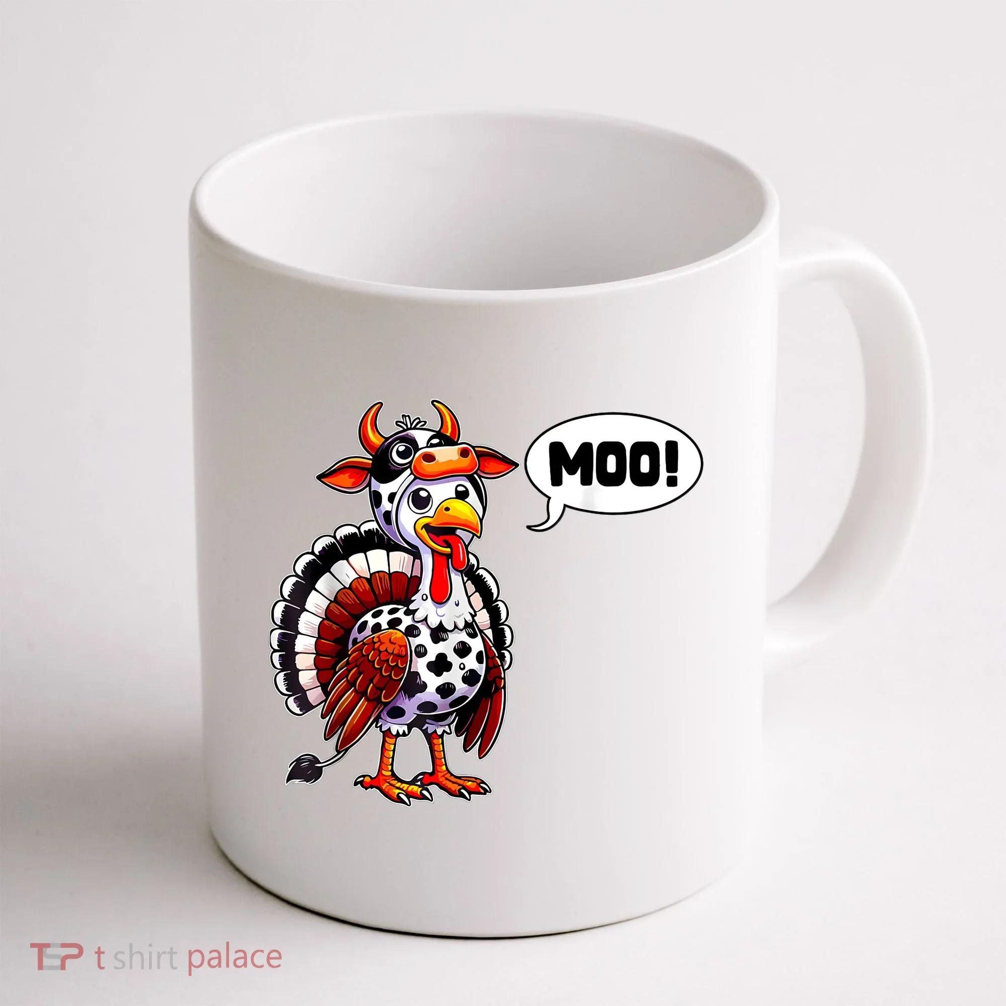 Turkey Moo Cow Funny Thanksgiving Coffee Mug