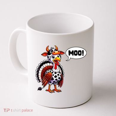Turkey Moo Cow Funny Thanksgiving Coffee Mug