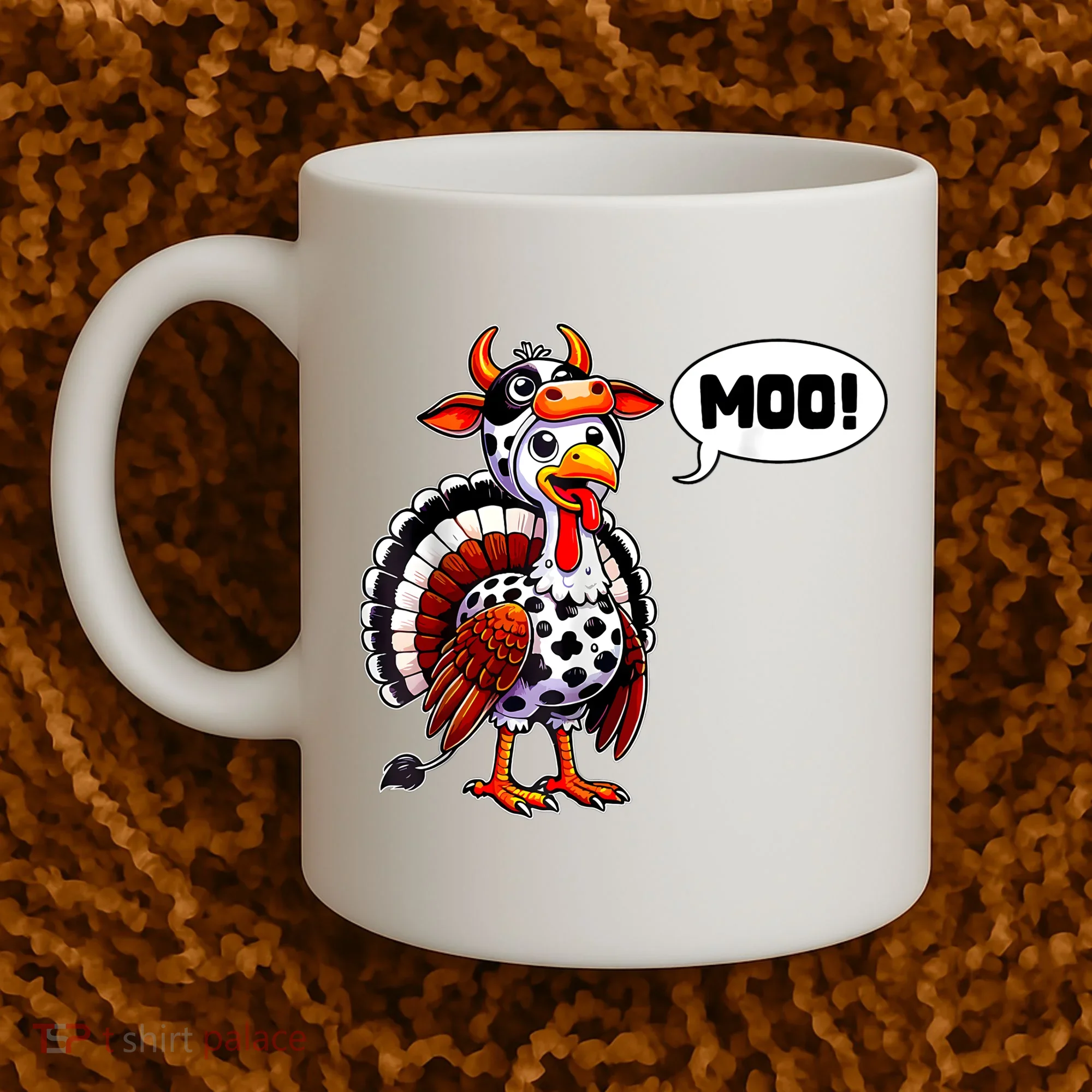 Turkey Moo Cow Funny Thanksgiving Coffee Mug