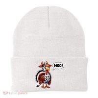 Turkey Moo Cow Funny Thanksgiving Beanie thumb 0