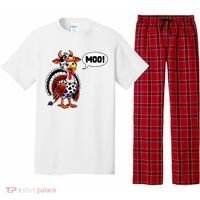 Turkey Moo Cow Funny Thanksgiving Pajama Set thumb 0