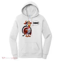 Turkey Moo Cow Funny Thanksgiving Women's Hoodie thumb 0