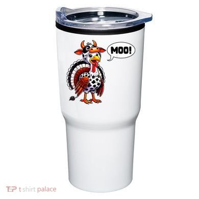 Turkey Moo Cow Funny Thanksgiving Tumbler