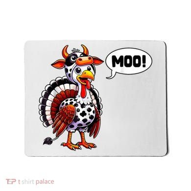 Turkey Moo Cow Funny Thanksgiving Mousepad