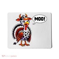 Turkey Moo Cow Funny Thanksgiving Mousepad thumb 0