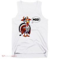 Turkey Moo Cow Funny Thanksgiving Tank Top thumb 0