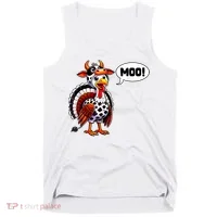 Turkey Moo Cow Funny Thanksgiving Tank Top thumb 0