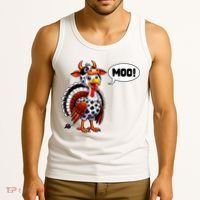 Turkey Moo Cow Funny Thanksgiving Tank Top thumb 3