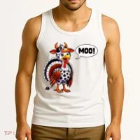 Turkey Moo Cow Funny Thanksgiving Tank Top thumb 3