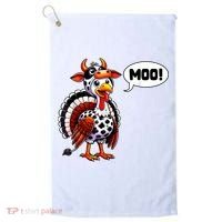 Turkey Moo Cow Funny Thanksgiving Golf Towel thumb 0