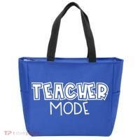 Teacher Mode Cute Back To School Tote Bag thumb 0