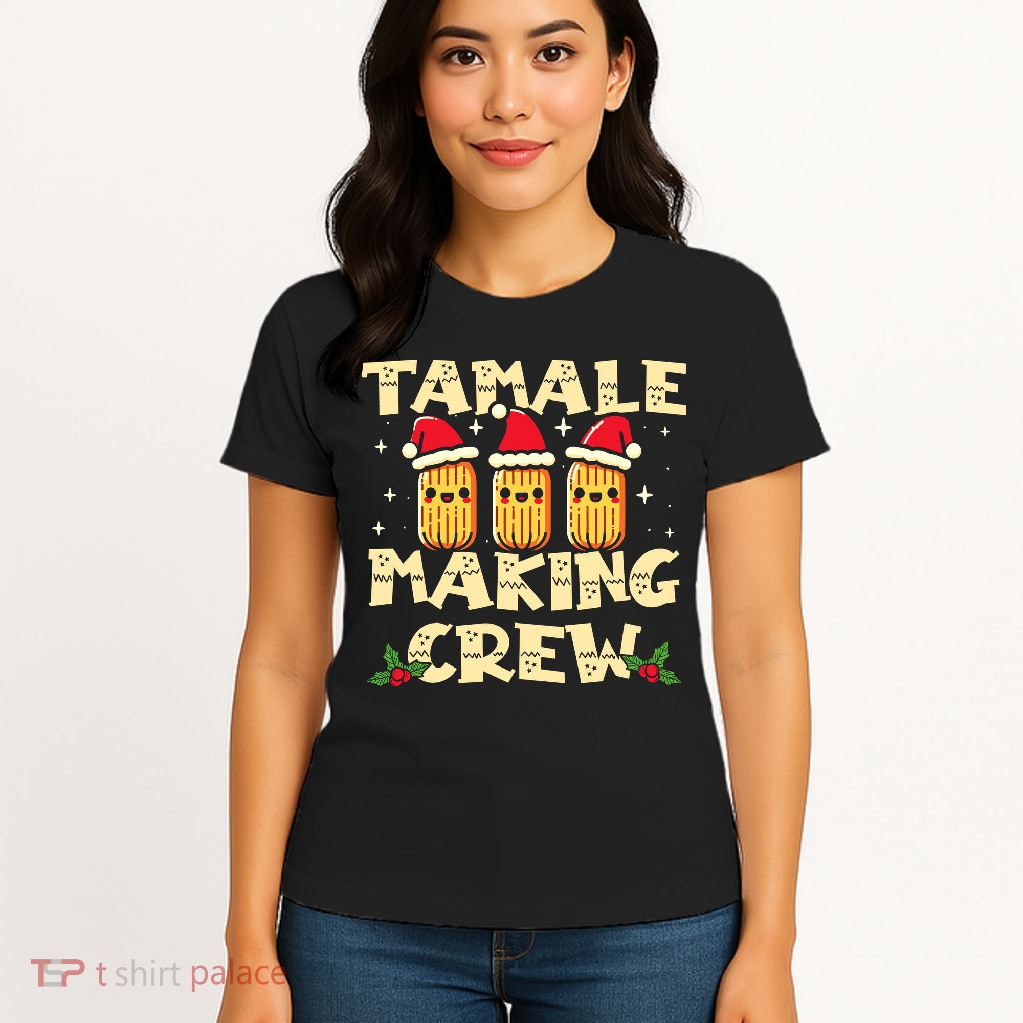 Tamale Making Crew Tamale Season Funny Mexican Christmas Women's T-Shirt