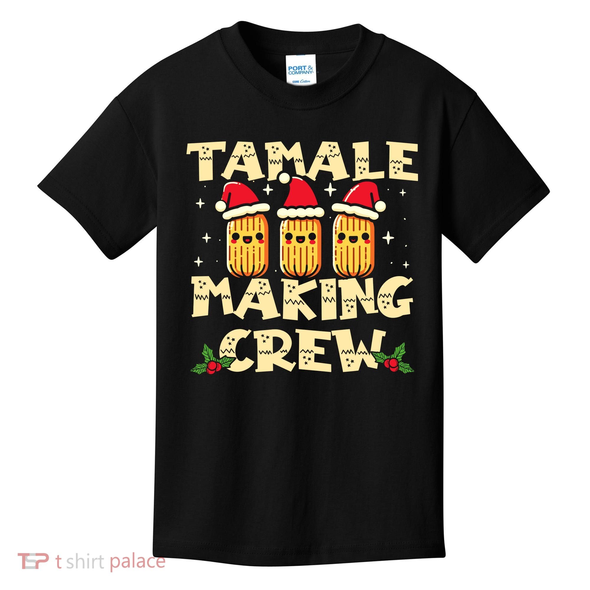 Tamale Making Crew Tamale Season Funny Mexican Christmas Kids T-Shirt
