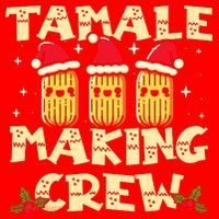 Tamale Making Crew Tamale Season Funny Mexican Christmas Santa Hat thumb 1