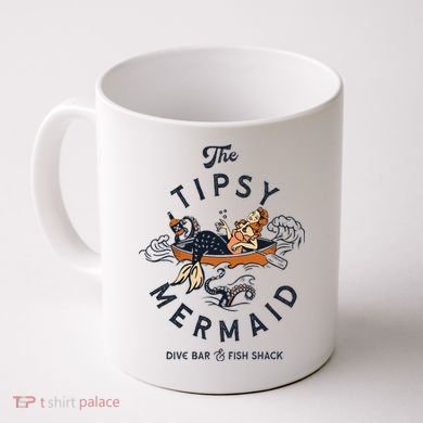Tipsy Mermaid Dive Bar Cute Retro Pinup Coffee Mug