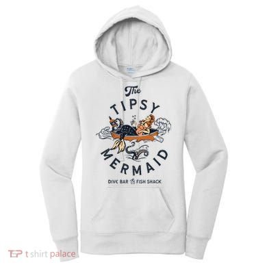 Tipsy Mermaid Dive Bar Cute Retro Pinup Women's Hoodie