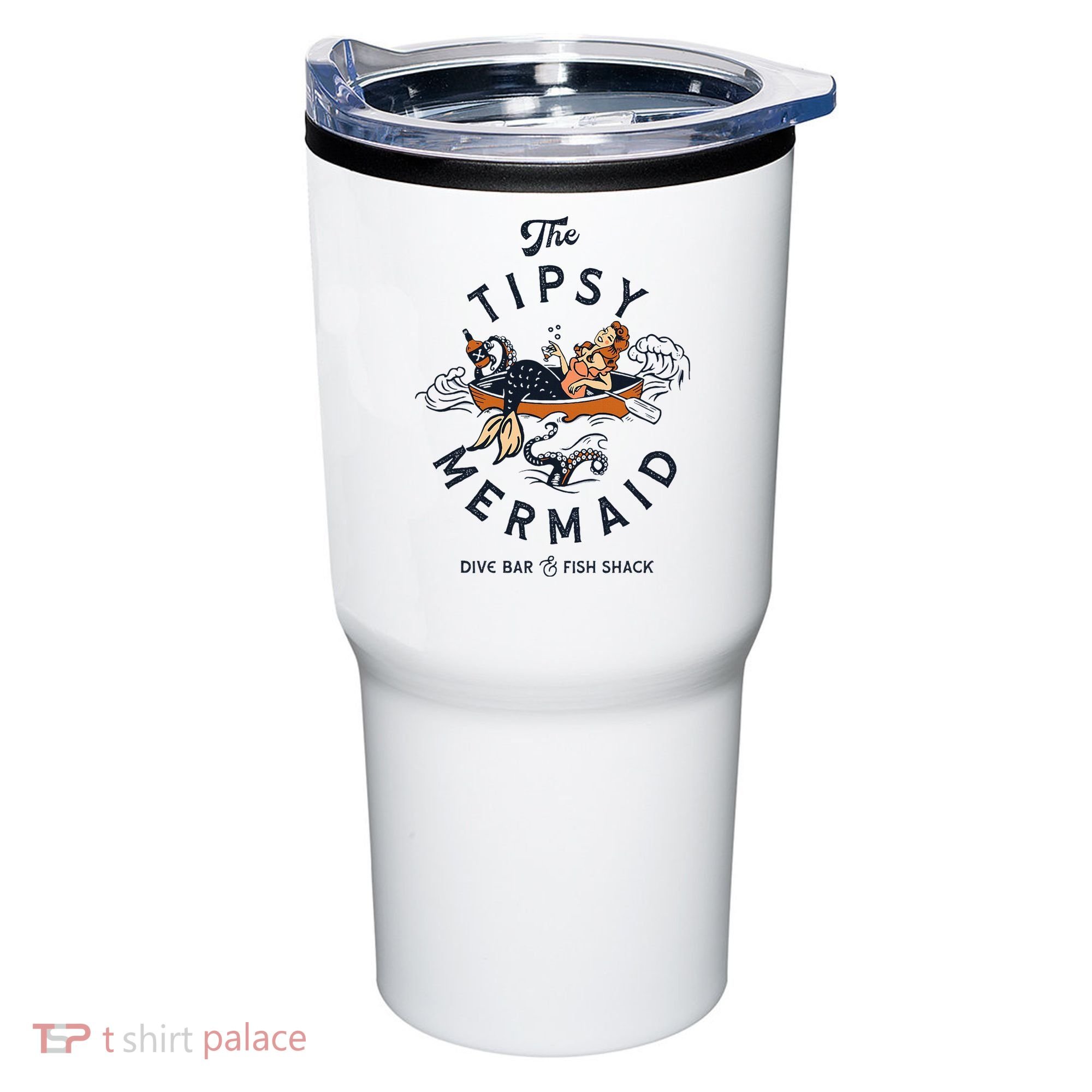 Tipsy Mermaid Dive Bar Cute Retro Pinup Tumbler
