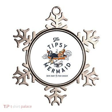 Tipsy Mermaid Dive Bar Cute Retro Pinup Ornament