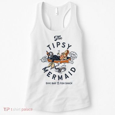 Tipsy Mermaid Dive Bar Cute Retro Pinup Women's Tank Top