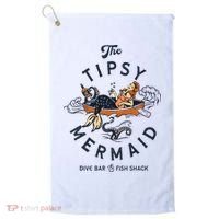 Tipsy Mermaid Dive Bar Cute Retro Pinup Golf Towel thumb 0