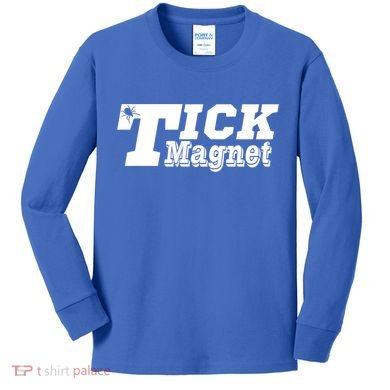 Tick Magnet Design Check Me For Ticks Suck Lyme Disease Gift Kids Long Sleeve Shirt