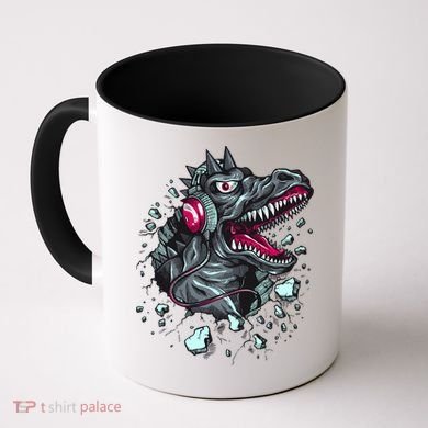 Trex Monster DJ Headphone Breakthrough Coffee Mug