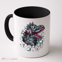 Trex Monster DJ Headphone Breakthrough Coffee Mug thumb 0