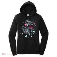 Trex Monster DJ Headphone Breakthrough Women's Hoodie thumb 0