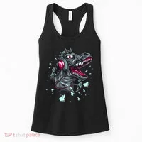 Trex Monster DJ Headphone Breakthrough Women's Tank Top thumb 0