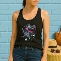 Trex Monster DJ Headphone Breakthrough Women's Tank Top thumb 2