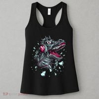 Trex Monster DJ Headphone Breakthrough Women's Tank Top thumb 3