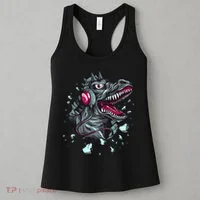 Trex Monster DJ Headphone Breakthrough Women's Tank Top thumb 3
