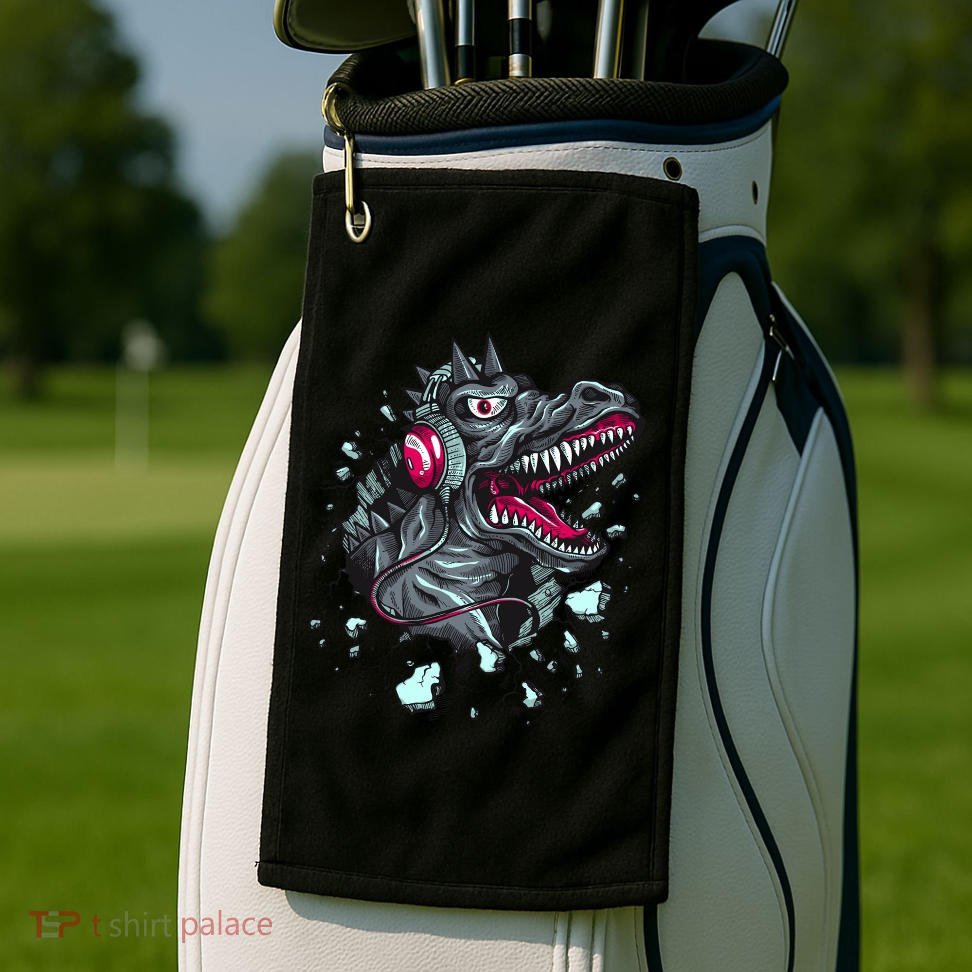 Trex Monster DJ Headphone Breakthrough Golf Towel