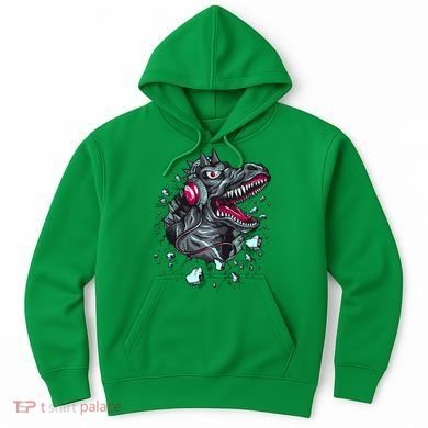 Trex Monster DJ Headphone Breakthrough Hoodie