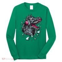 Trex Monster DJ Headphone Breakthrough Long Sleeve Shirt thumb 0