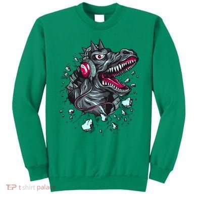 Trex Monster DJ Headphone Breakthrough Sweatshirt